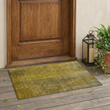 2' X 3' Chocolate Striped Washable Non Skid Indoor Outdoor Area Rug