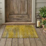 3' X 5' Chocolate Striped Washable Non Skid Indoor Outdoor Area Rug