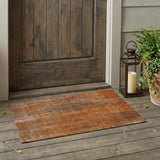 3' X 5' Orange Striped Washable Non Skid Indoor Outdoor Area Rug