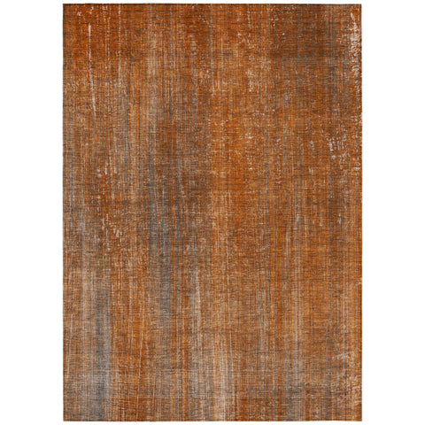 3' X 5' Orange Striped Washable Non Skid Indoor Outdoor Area Rug