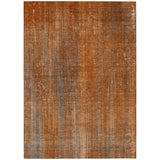 8' X 10' Orange Striped Washable Non Skid Indoor Outdoor Area Rug