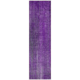 8' Runner Purple Striped Washable Non Skid Indoor Outdoor Runner Rug
