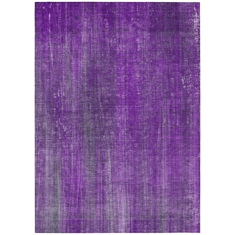 3' X 5' Purple Striped Washable Non Skid Indoor Outdoor Area Rug