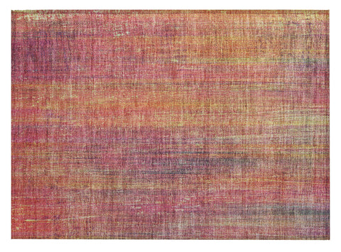 2' X 3' Red and Orange Striped Washable Non Skid Indoor Outdoor Area Rug