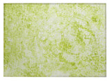 2' X 3' Lime Green Abstract Washable Non Skid Indoor Outdoor Area Rug