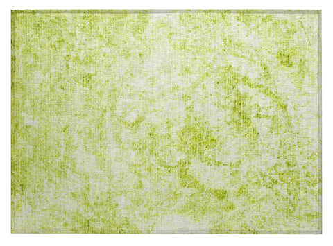 2' X 3' Lime Green Abstract Washable Non Skid Indoor Outdoor Area Rug