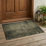 2' X 3' Gray Abstract Washable Non Skid Indoor Outdoor Area Rug