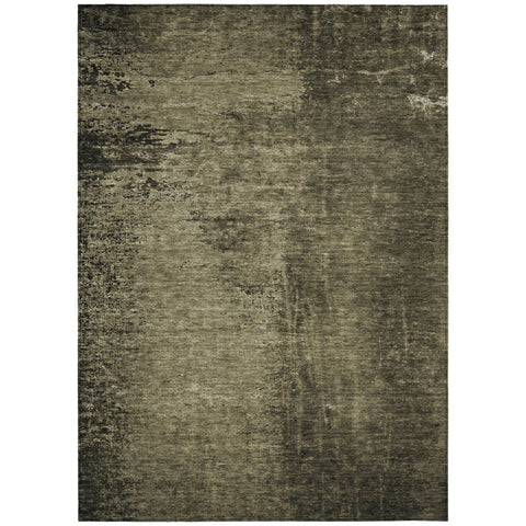 8' X 10' Gray Abstract Washable Non Skid Indoor Outdoor Area Rug