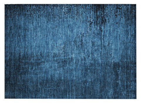 2' X 3' Navy Blue Abstract Washable Non Skid Indoor Outdoor Area Rug