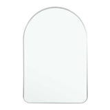 39" Silver Arch Metal Framed Bathroom Vanity Mirror
