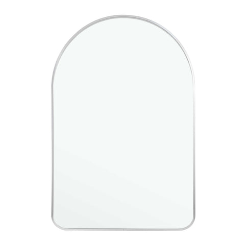 39" Silver Arch Metal Framed Bathroom Vanity Mirror