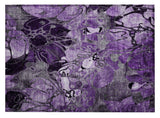 2' X 3' Purple Abstract Washable Indoor Outdoor Area Rug