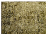 2' X 3' Green Abstract Washable Non Skid Indoor Outdoor Area Rug