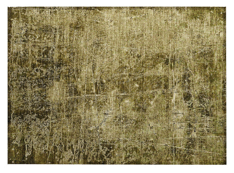 2' X 3' Green Abstract Washable Non Skid Indoor Outdoor Area Rug