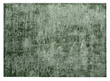 2' X 3' Emerald Abstract Washable Non Skid Indoor Outdoor Area Rug