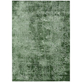 8' X 10' Emerald Abstract Washable Non Skid Indoor Outdoor Area Rug