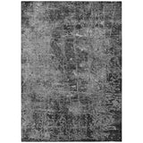 8' X 10' Gray Abstract Washable Non Skid Indoor Outdoor Area Rug