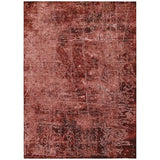 3' X 5' Merlot Abstract Washable Non Skid Indoor Outdoor Area Rug