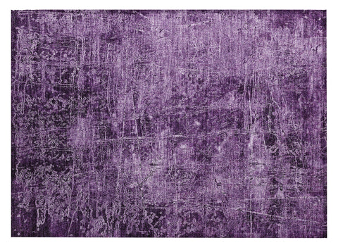 2' X 3' Purple Abstract Washable Non Skid Indoor Outdoor Area Rug