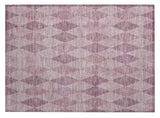 2' X 3' Blush Geometric Washable Non Skid Indoor Outdoor Area Rug
