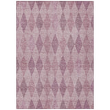 5' X 8' Blush Geometric Washable Non Skid Indoor Outdoor Area Rug