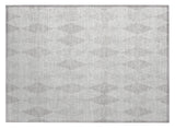 2' X 3' Gray Geometric Washable Non Skid Indoor Outdoor Area Rug