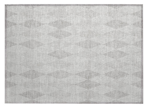 2' X 3' Gray Geometric Washable Non Skid Indoor Outdoor Area Rug