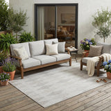 5' X 8' Gray Geometric Washable Indoor Outdoor Area Rug