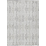 8' X 10' Gray Geometric Washable Non Skid Indoor Outdoor Area Rug