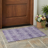 2' X 3' Purple Geometric Washable Non Skid Indoor Outdoor Area Rug