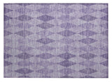 2' X 3' Purple Geometric Washable Non Skid Indoor Outdoor Area Rug