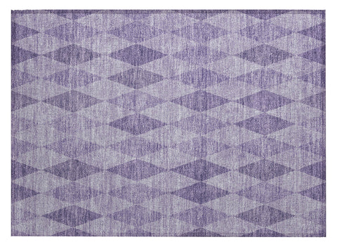 2' X 3' Purple Geometric Washable Non Skid Indoor Outdoor Area Rug