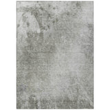 8' X 10' Gray Abstract Washable Indoor Outdoor Area Rug