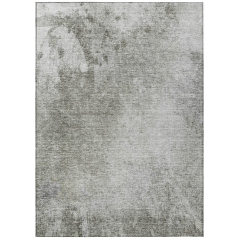 8' X 10' Gray Abstract Washable Indoor Outdoor Area Rug