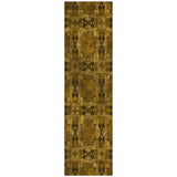 8' Runner Chocolate Floral Medallion Washable Non Skid Indoor Outdoor Runner Rug
