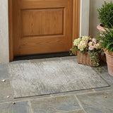2' X 3' Beige Washable Non Skid Indoor Outdoor Area Rug