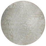 8' Round Beige Round Washable Non Skid Indoor Outdoor Area Rug