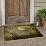 2' X 3' Brown Washable Non Skid Indoor Outdoor Area Rug