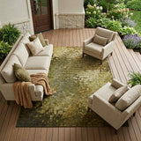 8' X 10' Brown Washable Non Skid Indoor Outdoor Area Rug