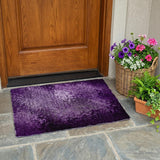 2' X 3' Purple Washable Non Skid Indoor Outdoor Area Rug