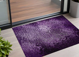 3' X 5' Purple Washable Non Skid Indoor Outdoor Area Rug