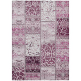 3' X 5' Pink Patchwork Washable Indoor Outdoor Area Rug