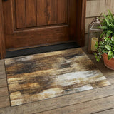 3' X 5' Chocolate Abstract Washable Non Skid Indoor Outdoor Area Rug