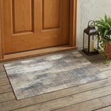 3' X 5' Taupe And Gray Abstract Washable Indoor Outdoor Area Rug