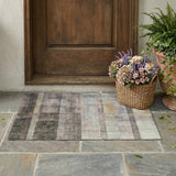 3' X 5' Brown Ombre Washable Non Skid Indoor Outdoor Area Rug