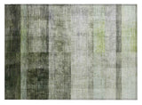 2' X 3' Olive Green Ombre Washable Non Skid Indoor Outdoor Area Rug