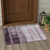 2' X 3' Purple Ombre Washable Non Skid Indoor Outdoor Area Rug