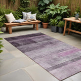 8' Purple Ombre Washable Indoor Outdoor Runner Rug