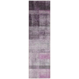 8' Purple Ombre Washable Indoor Outdoor Runner Rug