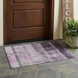 3' X 5' Purple Ombre Washable Non Skid Indoor Outdoor Area Rug